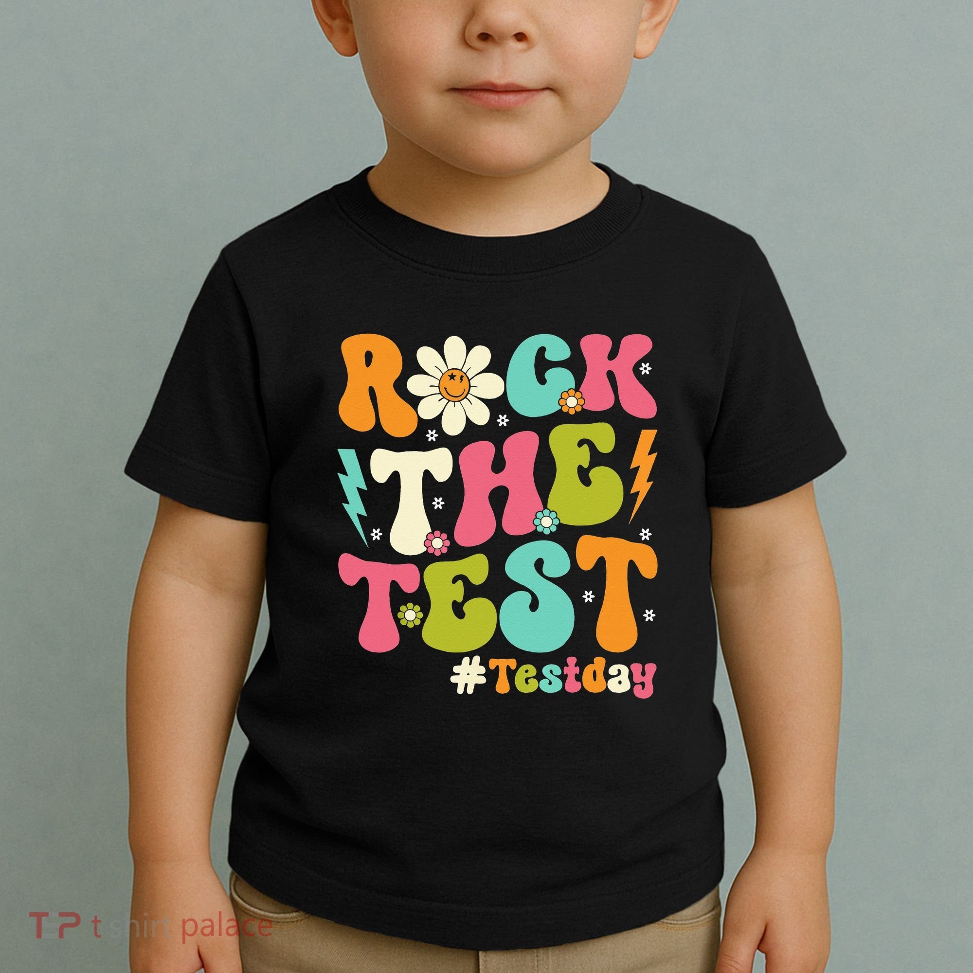 Rock The Test Motivational Retro Teachers Toddler T-Shirt
