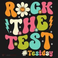 Rock The Test Motivational Retro Teachers Women's T-Shirt thumb 6