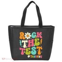 Rock The Test Motivational Retro Teachers Tote Bag thumb 0