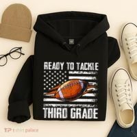 Ready To Tackle Third Grade Football Happy First School Day Hoodie thumb 4