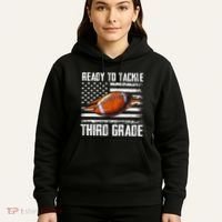 Ready To Tackle Third Grade Football Happy First School Day Hoodie thumb 5