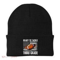 Ready To Tackle Third Grade Football Happy First School Day Beanie thumb 0
