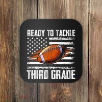 Ready To Tackle Third Grade Football Happy First School Day Coaster thumb 0