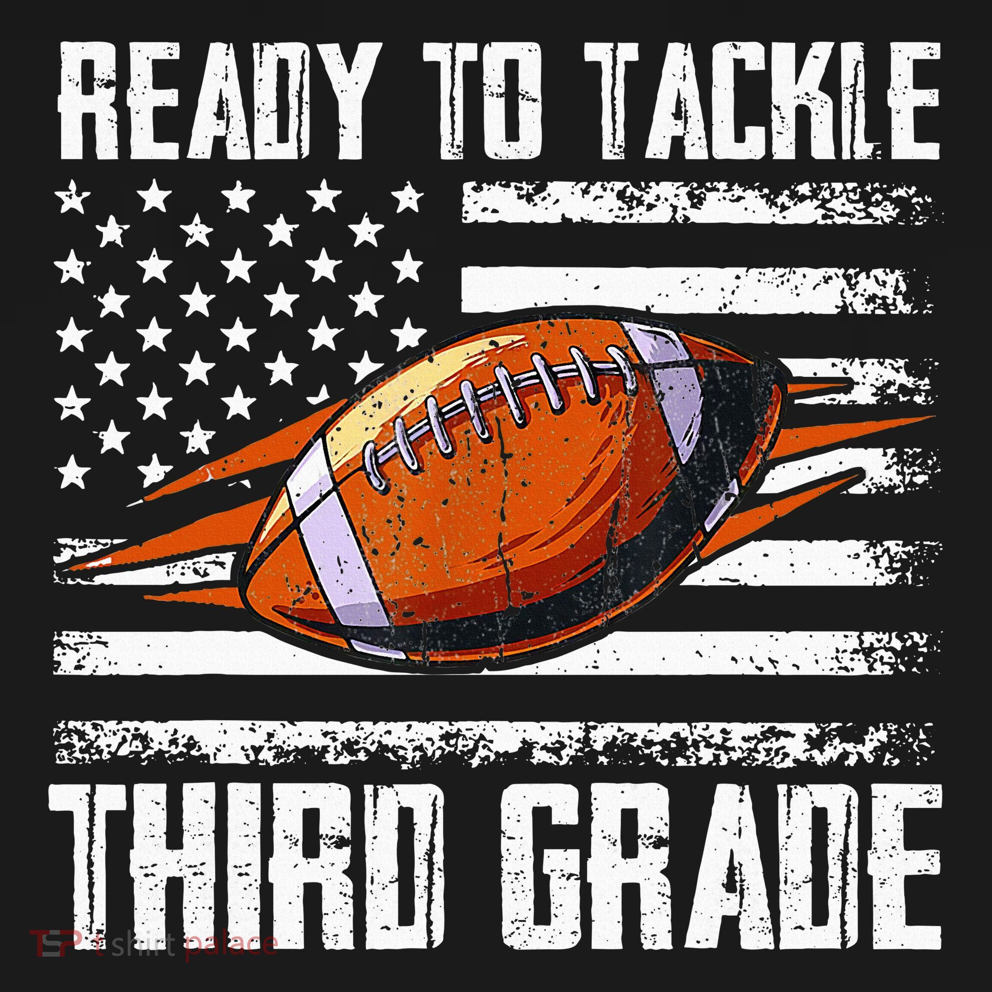 Ready To Tackle Third Grade Football Happy First School Day Women's Hoodie