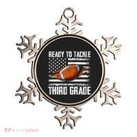 Ready To Tackle Third Grade Football Happy First School Day Ornament thumb 0