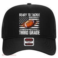 Ready To Tackle Third Grade Football Happy First School Day Hat thumb 0