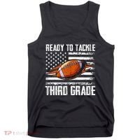 Ready To Tackle Third Grade Football Happy First School Day Tank Top thumb 0