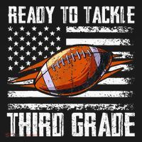 Ready To Tackle Third Grade Football Happy First School Day Tank Top thumb 6