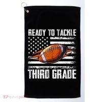 Ready To Tackle Third Grade Football Happy First School Day Golf Towel thumb 0