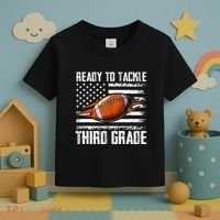 Ready To Tackle Third Grade Football Happy First School Day Toddler T-Shirt thumb 3