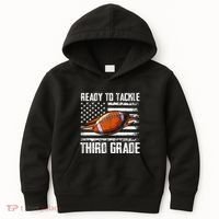 Ready To Tackle Third Grade Football Happy First School Day Kids Hoodie thumb 0