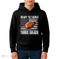 Ready To Tackle Third Grade Football Happy First School Day Kids Hoodie thumb 4
