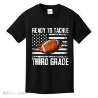 Ready To Tackle Third Grade Football Happy First School Day Kids T-Shirt thumb 0