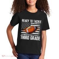 Ready To Tackle Third Grade Football Happy First School Day Kids T-Shirt thumb 2