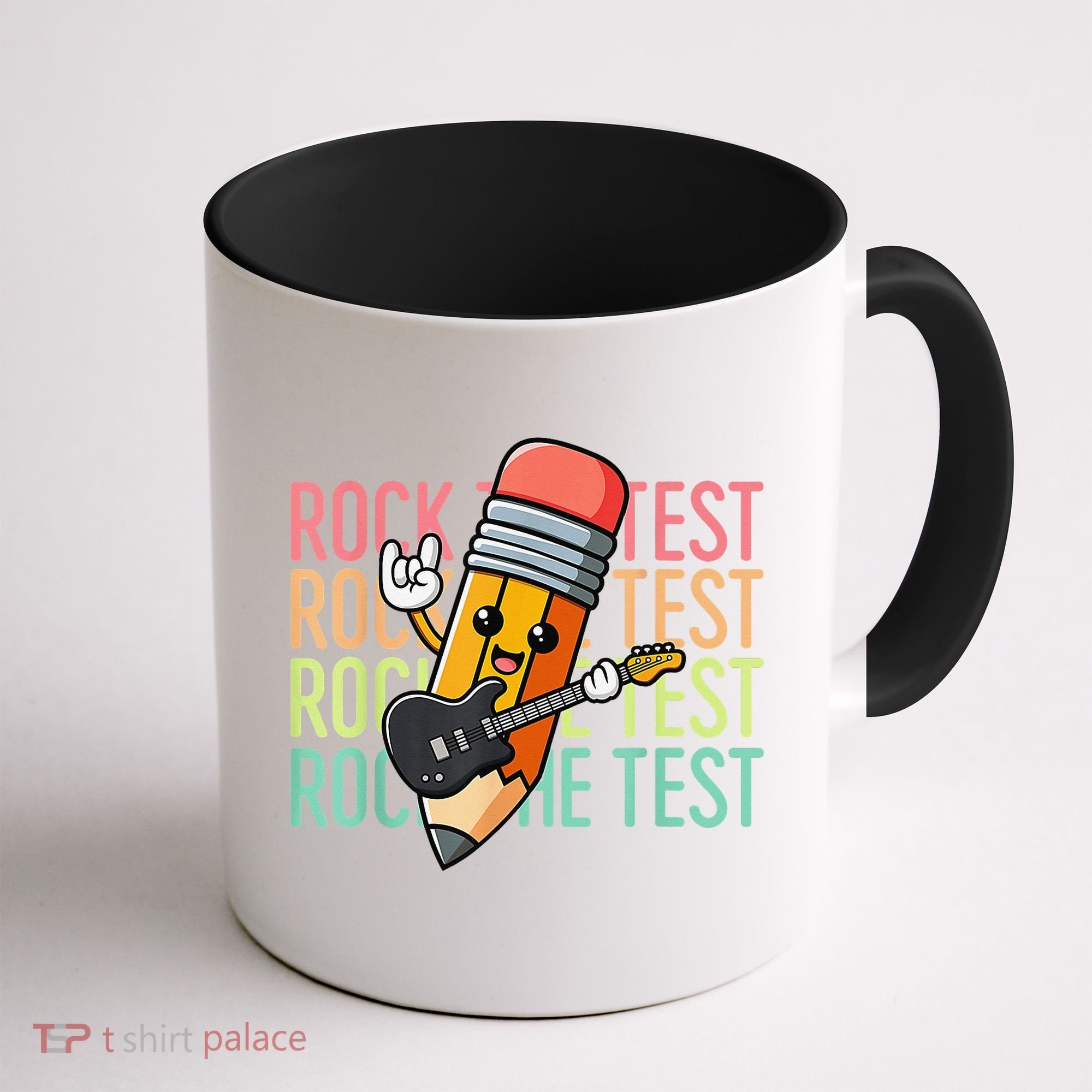 Rock The Test Dont Stress Just Do Your Best Teacher Testing Coffee Mug
