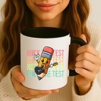 Rock The Test Dont Stress Just Do Your Best Teacher Testing Coffee Mug thumb 3