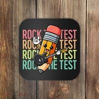 Rock The Test Dont Stress Just Do Your Best Teacher Testing Coaster thumb 0