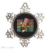 Rock The Test Dont Stress Just Do Your Best Teacher Testing Ornament thumb 0