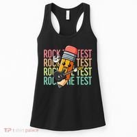 Rock The Test Dont Stress Just Do Your Best Teacher Testing Women's Tank Top thumb 0