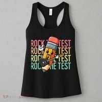 Rock The Test Dont Stress Just Do Your Best Teacher Testing Women's Tank Top thumb 3