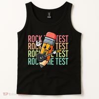 Rock The Test Dont Stress Just Do Your Best Teacher Testing Tank Top thumb 2