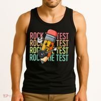 Rock The Test Dont Stress Just Do Your Best Teacher Testing Tank Top thumb 3