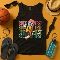 Rock The Test Dont Stress Just Do Your Best Teacher Testing Tank Top thumb 4