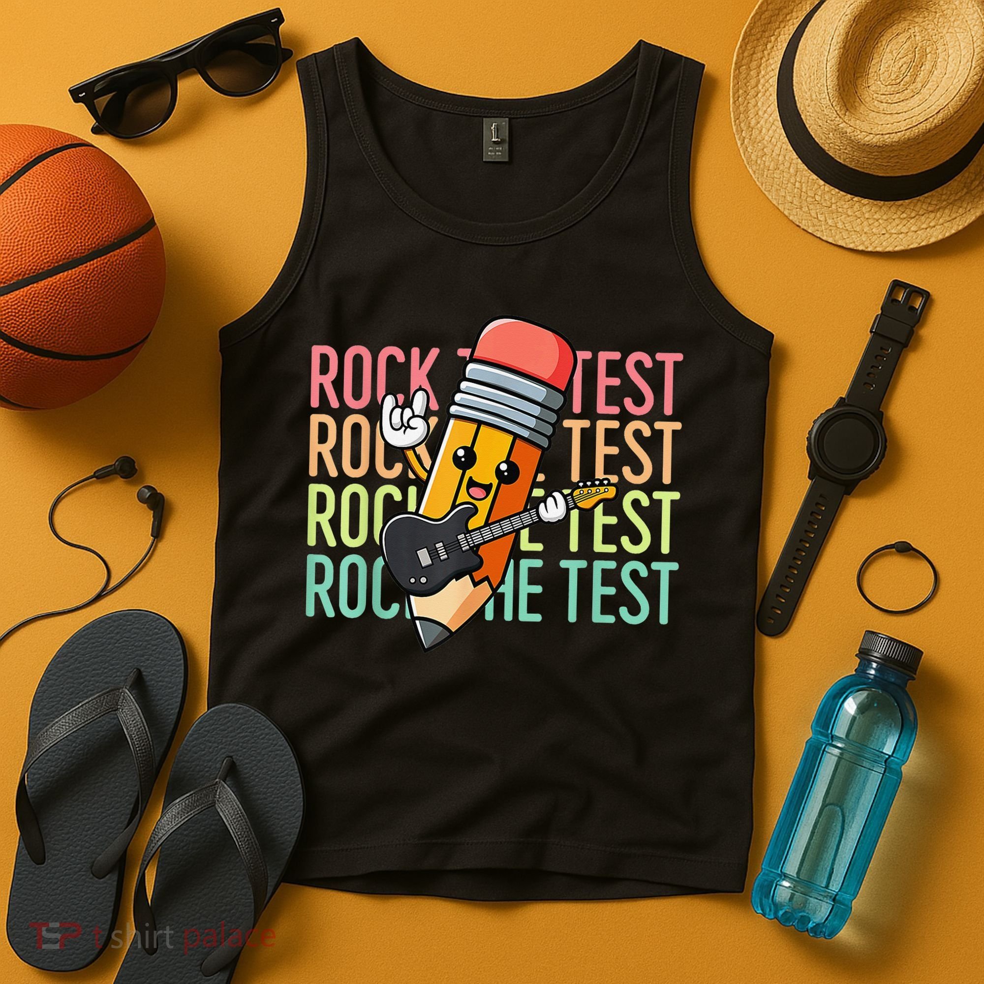 Rock The Test Dont Stress Just Do Your Best Teacher Testing Tank Top