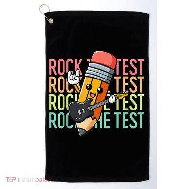 Rock The Test Dont Stress Just Do Your Best Teacher Testing Golf Towel
