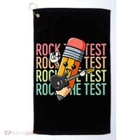 Rock The Test Dont Stress Just Do Your Best Teacher Testing Golf Towel thumb 0