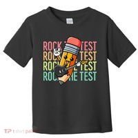 Rock The Test Dont Stress Just Do Your Best Teacher Testing Toddler T-Shirt thumb 0