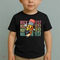 Rock The Test Dont Stress Just Do Your Best Teacher Testing Toddler T-Shirt thumb 2