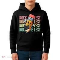 Rock The Test Dont Stress Just Do Your Best Teacher Testing Kids Hoodie thumb 4