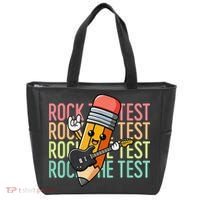 Rock The Test Dont Stress Just Do Your Best Teacher Testing Tote Bag thumb 0