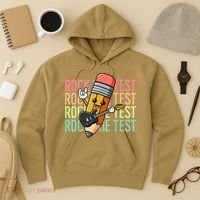 Rock The Test Dont Stress Just Do Your Best Teacher Testing Hoodie thumb 3