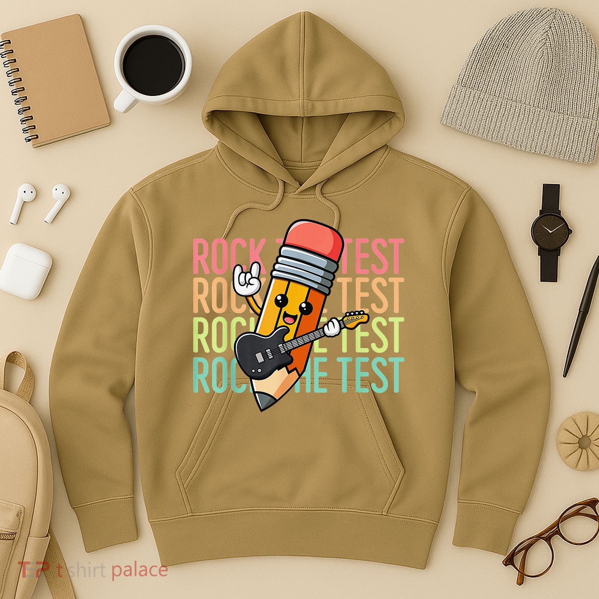 Rock The Test Dont Stress Just Do Your Best Teacher Testing Hoodie
