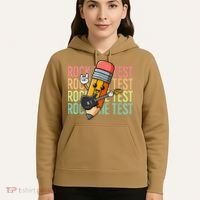 Rock The Test Dont Stress Just Do Your Best Teacher Testing Hoodie thumb 5