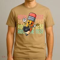 Rock The Test Dont Stress Just Do Your Best Teacher Testing T-Shirt thumb 3