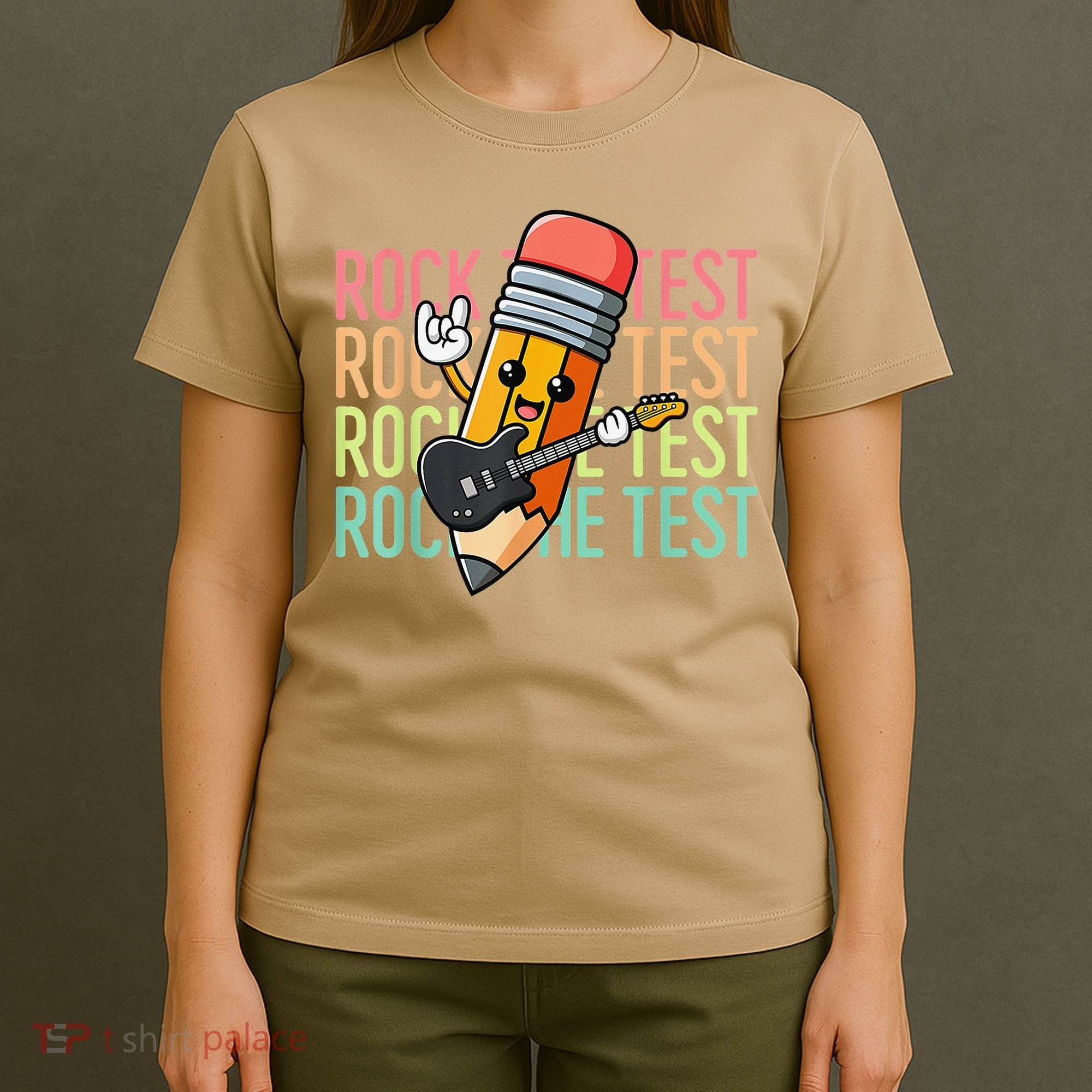 Rock The Test Dont Stress Just Do Your Best Teacher Testing T-Shirt