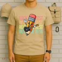 Rock The Test Dont Stress Just Do Your Best Teacher Testing T-Shirt thumb 6