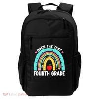Rock The Test Day 4th Grade Teacher Fourth Grade Testing Backpack thumb 0
