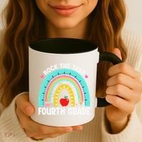 Rock The Test Day 4th Grade Teacher Fourth Grade Testing Coffee Mug thumb 3