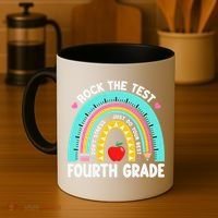 Rock The Test Day 4th Grade Teacher Fourth Grade Testing Coffee Mug thumb 4