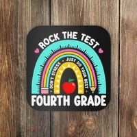 Rock The Test Day 4th Grade Teacher Fourth Grade Testing Coaster thumb 0