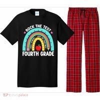 Rock The Test Day 4th Grade Teacher Fourth Grade Testing Pajama Set thumb 0