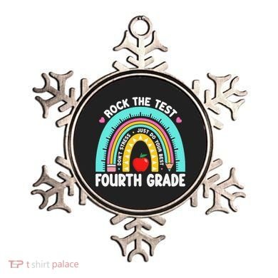 Rock The Test Day 4th Grade Teacher Fourth Grade Testing Ornament