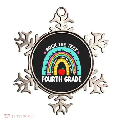 Rock The Test Day 4th Grade Teacher Fourth Grade Testing Ornament