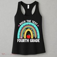 Rock The Test Day 4th Grade Teacher Fourth Grade Testing Women's Tank Top thumb 3