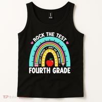 Rock The Test Day 4th Grade Teacher Fourth Grade Testing Tank Top thumb 2