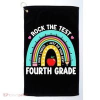 Rock The Test Day 4th Grade Teacher Fourth Grade Testing Golf Towel thumb 0